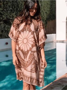 Sand Cloud Nippon Daisy Cover up in blush pink